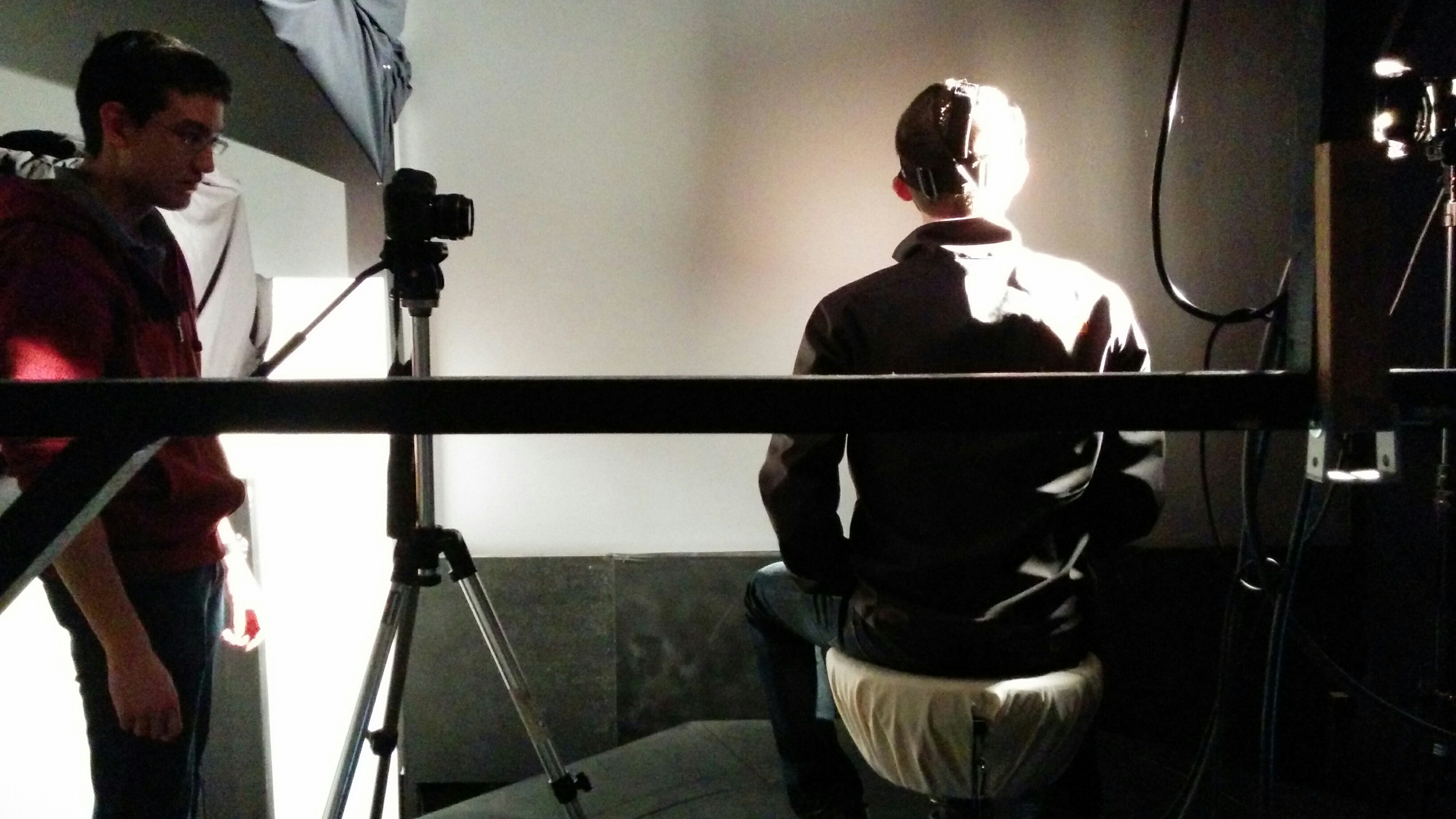 Me shooting the silhouette shot in the iSpace lab
